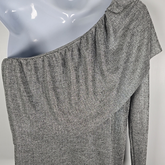 Zara TRF One Shoulder Knit Pullover With Metallic Effect Size Small - Picture 6 of 11